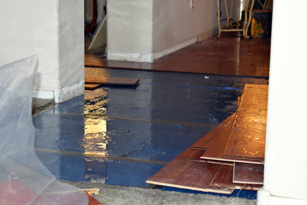 Professional Emergency Water Damage Restoration technician working in Wakeman, OH